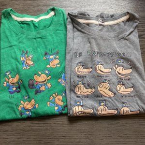 Instant Message Dog Man Boys Youth Graphic T-Shirt Lot of 2 Size XL